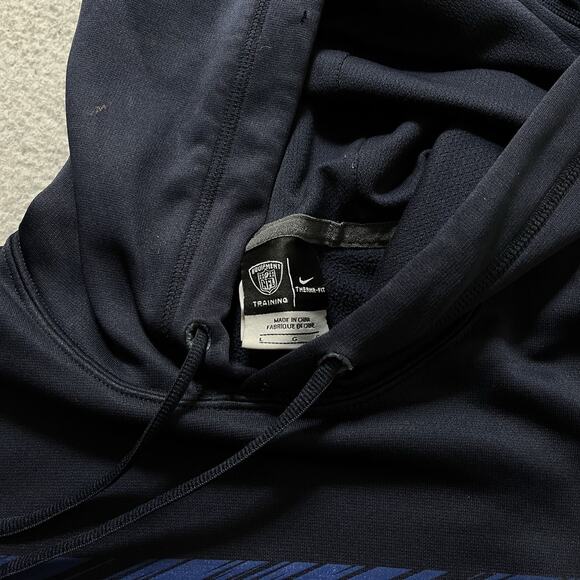 Chicago Bears Hoodie Mens Large Nike Pullover Sweatshirt NFL Football Therma Fit - Picture 5 of 13